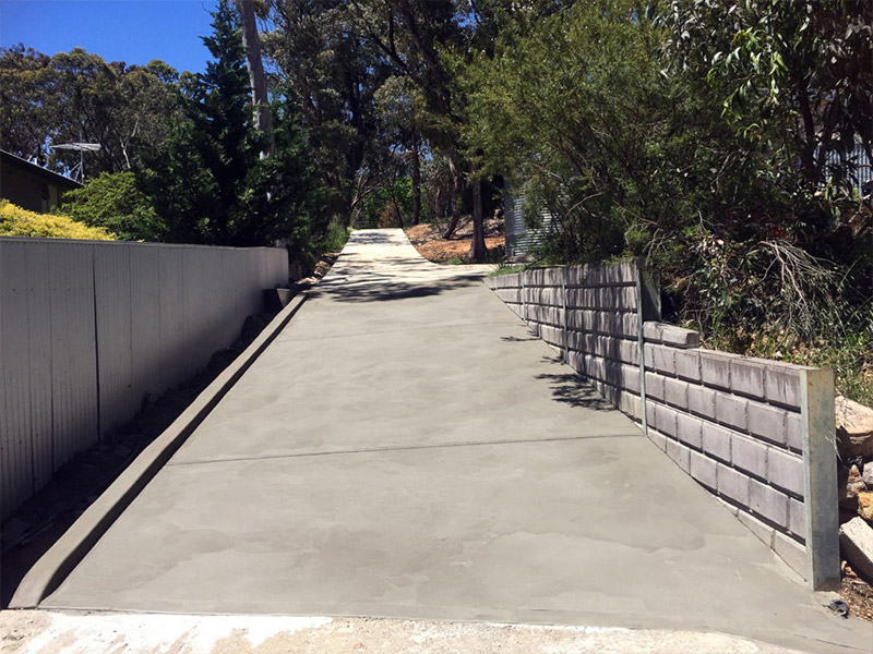 standard concrete driveway footpath Adelaide