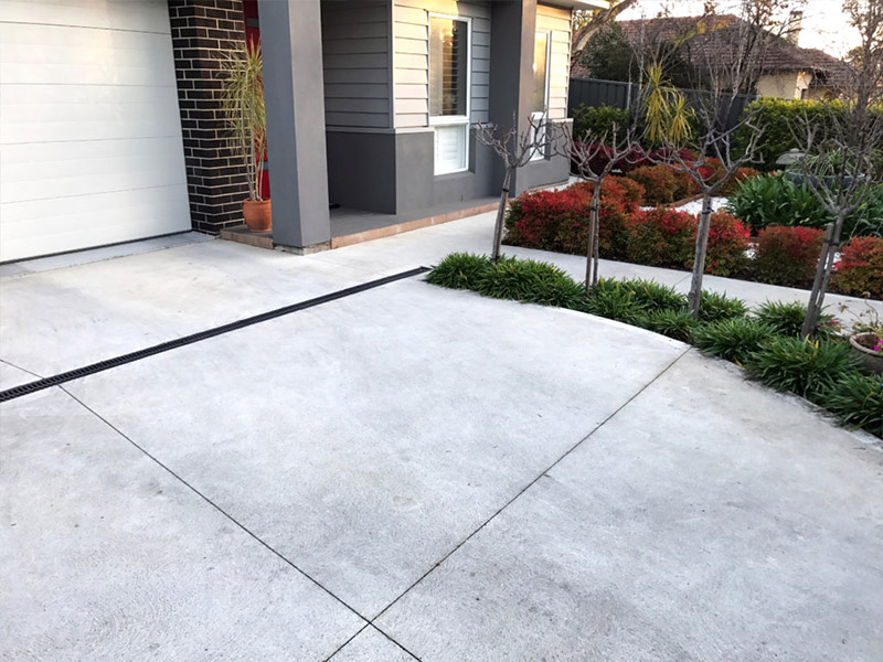 standard concrete driveway footpath Adelaide