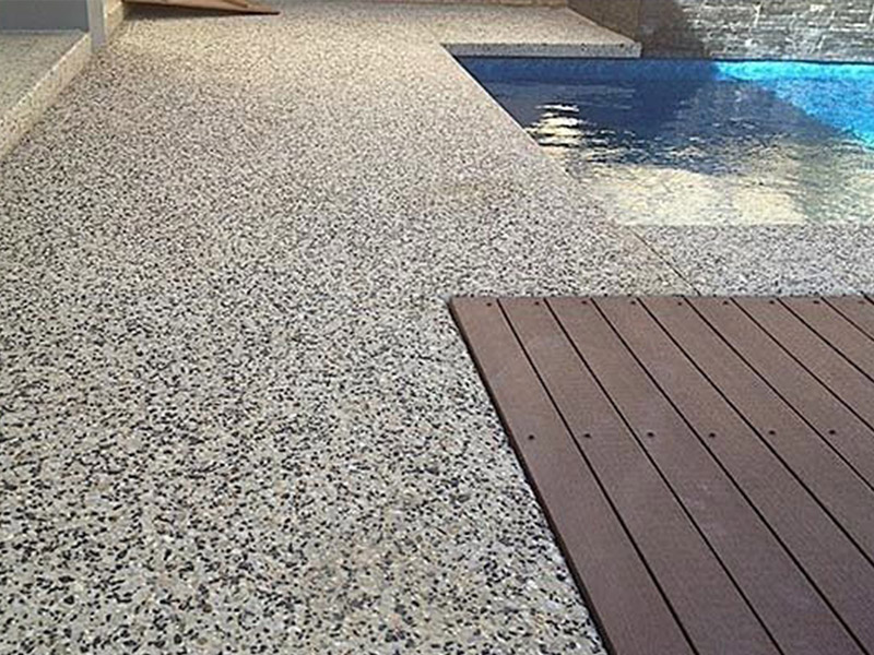 exposed aggregate concrete driveway
